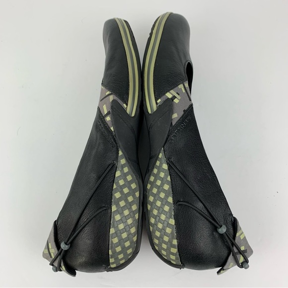 Merrell Elles Black Leather Slip On Athletic Air Cushion Bungee Flats 8.5 - Picture 12 of 12